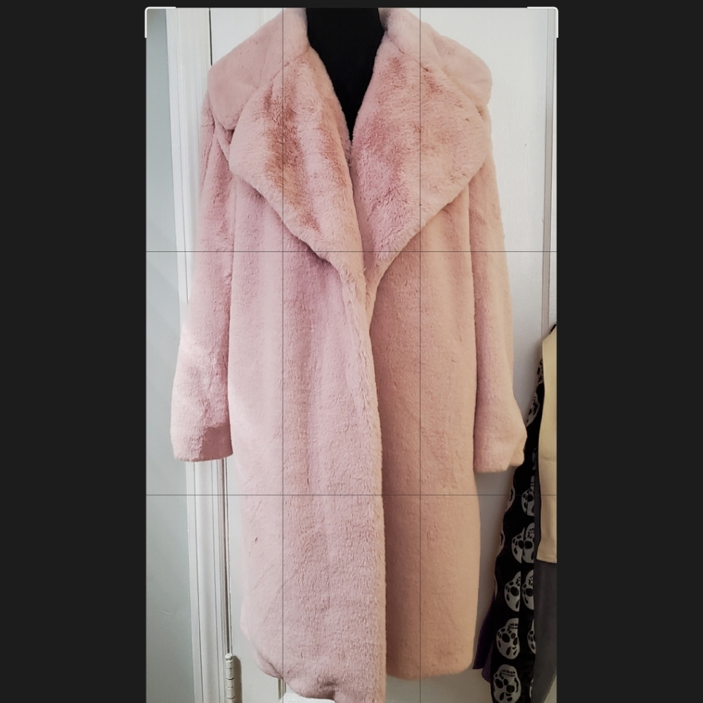 Adrienne Landau Faux Fur Coat